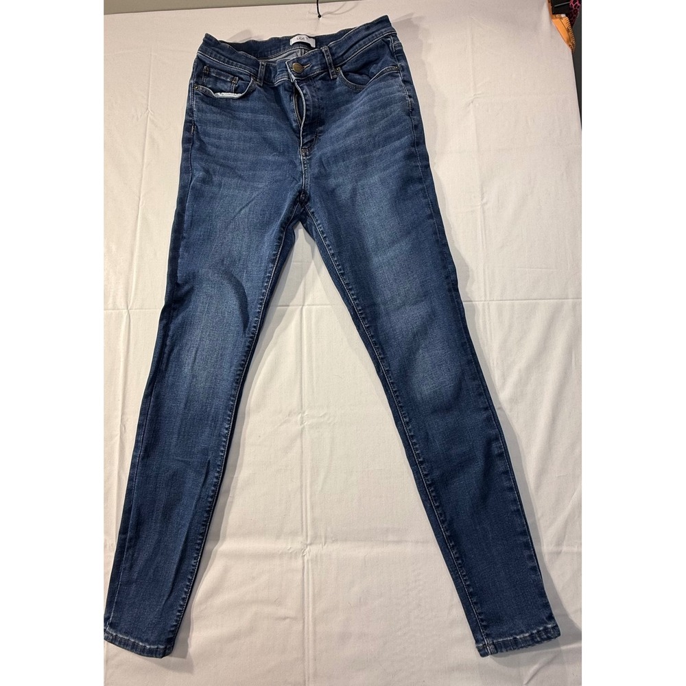Loft Outlet Women 8 Blue Denim Leggings Skinny Jeans Dark Wash Stretch